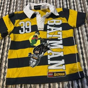 LEGO Batman Kids Polo Shirt - Yellow and Black